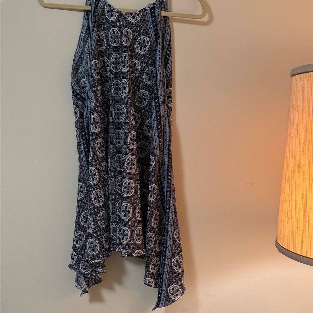 Max Studio Blue Patterned Blouse
